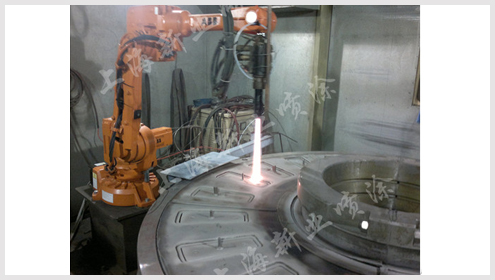 機械手超音速噴涂旋轉隔板
