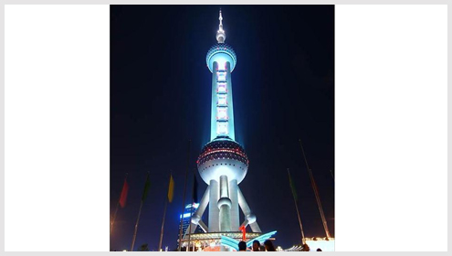 東方明珠電視塔鋼結(jié)構(gòu)天線噴鋁